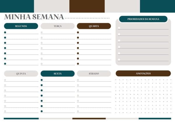 PLANNER SEMANAL MASCULINO CAPA PERSONALIZADA CLIENTE - Imagem 1