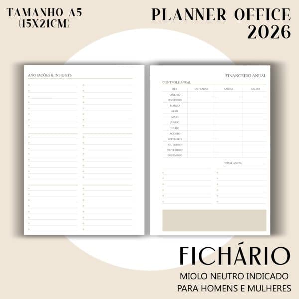 Fichário/Planner Office 2026 - Visão Semanal em BOX - Imagem 10