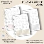 Planner Office 2026 - Visão Semanal em LINHAS - Imagem 4