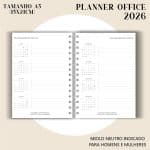 Planner Office 2026 - Visão Semanal em LINHAS - Imagem 6
