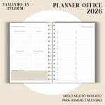 Planner Office 2026 - Visão Semanal em LINHAS - Imagem 7