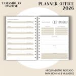 Planner Office 2026 - Visão Semanal em LINHAS - Imagem 9