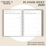 Planner Office 2026 - Visão Semanal em LINHAS - Imagem 10