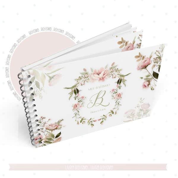 Caderno de Mensagens Batizado - Menina - Imagem 1
