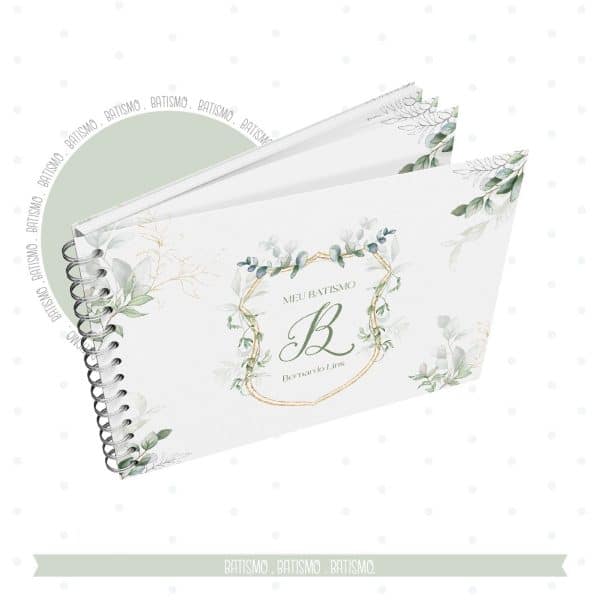 Caderno de Mensagens Batizado - Menino - Imagem 1