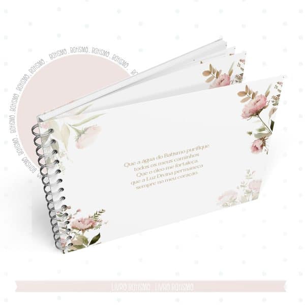 Caderno de Mensagens Batizado - Menina - Imagem 4