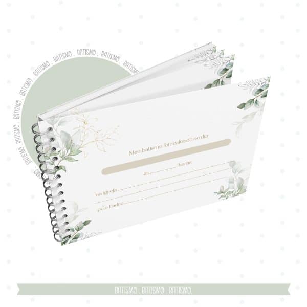 Caderno de Mensagens Batizado - Menino - Imagem 3