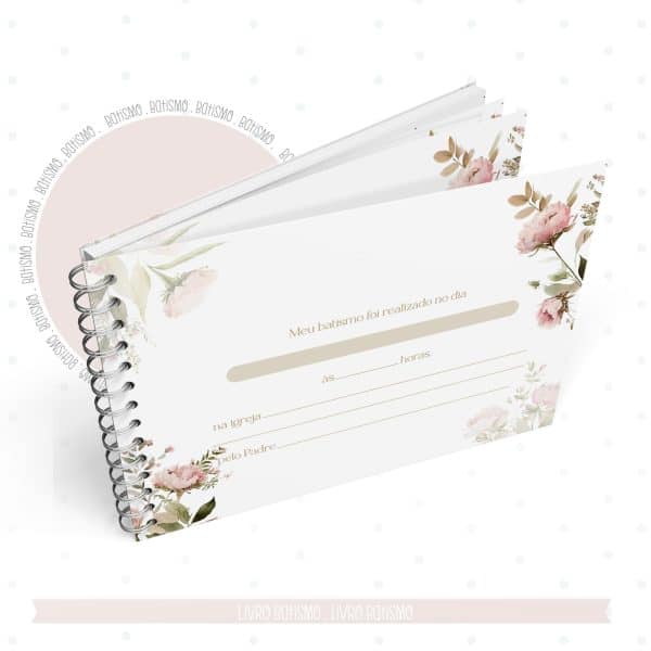 Caderno de Mensagens Batizado - Menina - Imagem 3