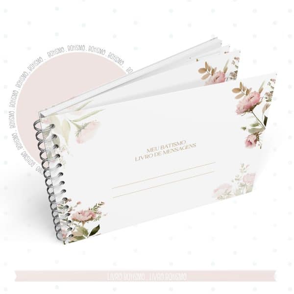 Caderno de Mensagens Batizado - Menina - Imagem 2