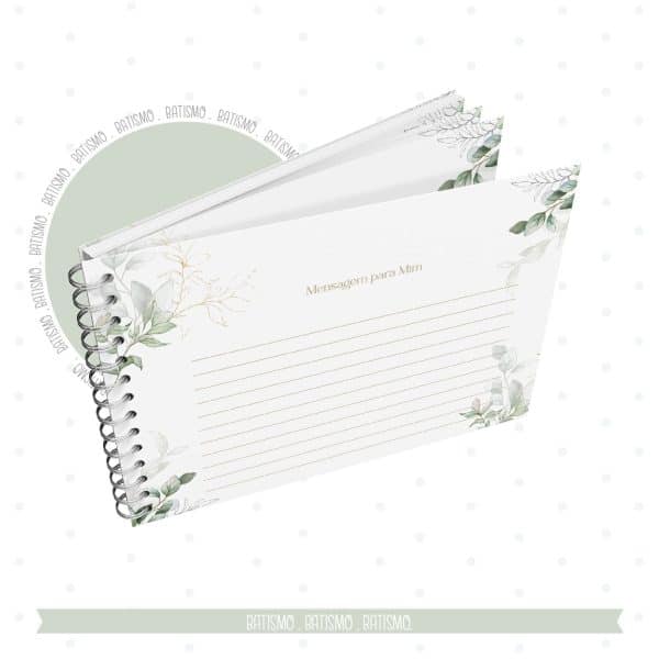 Caderno de Mensagens Batizado - Menino - Imagem 5