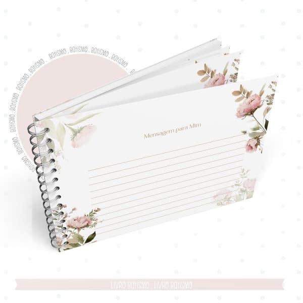 Caderno de Mensagens Batizado - Menina - Imagem 5
